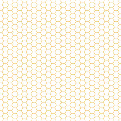 Stoffe zum Nähen Yellow Honey hexagon bee hive honeycomb seamless pattern with white background vector