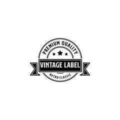 Obraz premium Vintage Label Retro Classic Badge Premium Logo Tamplate
