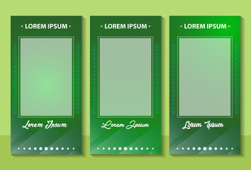 backgound green abstrack  of banners with numbers line art 