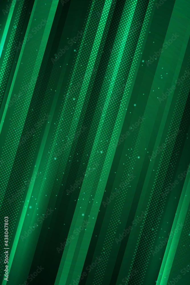 Poster diagonal green abstract background design in dynamic style.