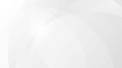 White abstract background with patterns and dots.