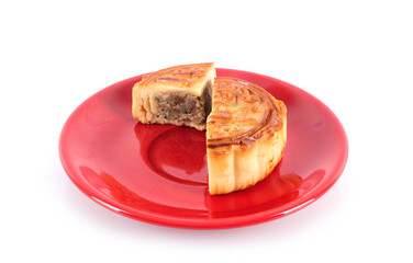 Moon cakes on the plate