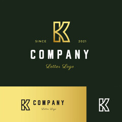 Obraz premium Letter K logo icon modern style outline illustration