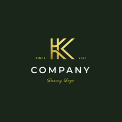 Letter K logo icon modern style outline illustration