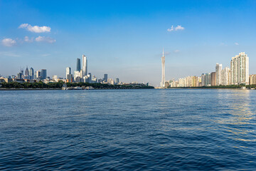 Fototapeta na wymiar Guangzhou city architecture skyline
