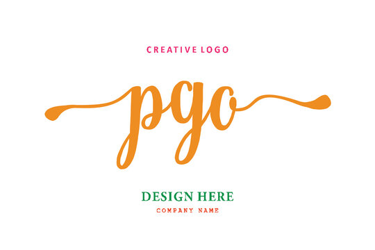 PGO lettering logo is simple, easy to understand and authoritative