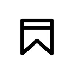 Bookmark flag, line web or mobile interface vector icon. Isolated on white background. Sign for your web site design, logo, app, UI.