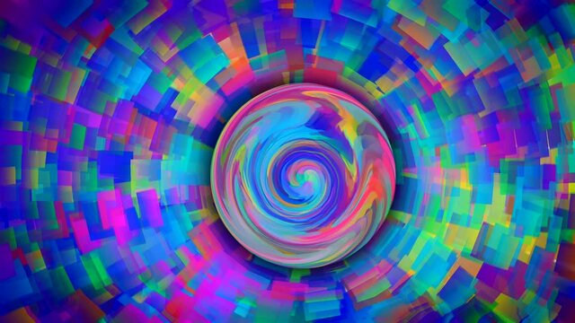 4K Colorful Abstract 3D Background looping video. seamless looping video background.