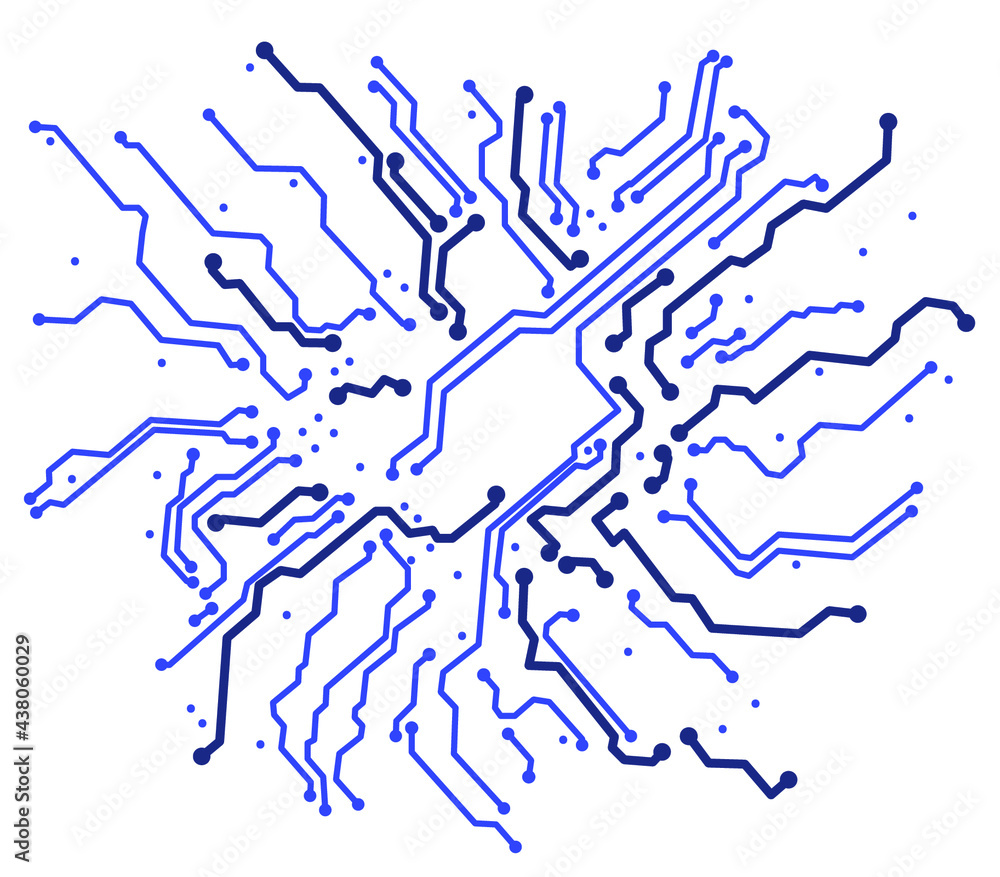 Aufkleber vector eps10 silhouette computer motherboard for the design of the company's it site. circuit board.