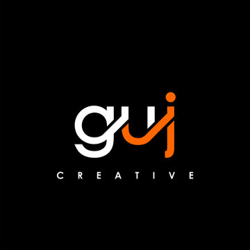 GUJ Letter Initial Logo Design Template Vector Illustration