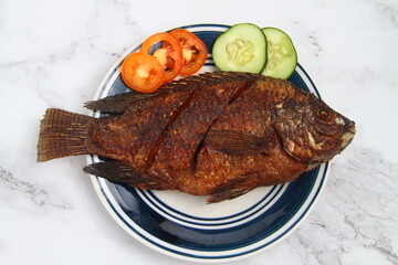 Freshly cooked Tilapia fish