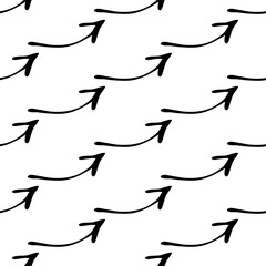 Seamless pattern with doodle arrows