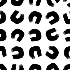 Seamless pattern with sketch circles shape