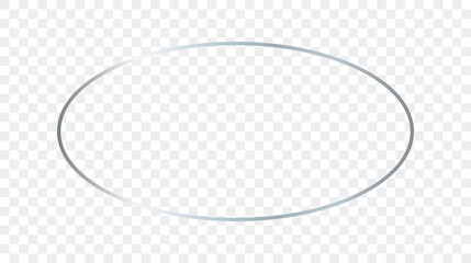 Silver glowing oval shape frame