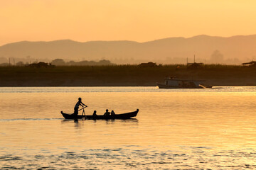 Sunrise on the Irrawaddy River - Myanmar