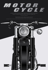 Motorcycle Poster Design Template Vector Illustration
