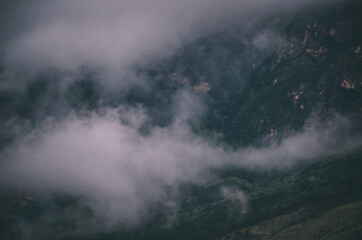 time lapse of clouds in the fog
