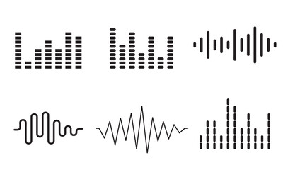 Audio wave set Sound wave