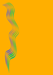 Frames of capron tape on A4 sheet, surreal, graphics.