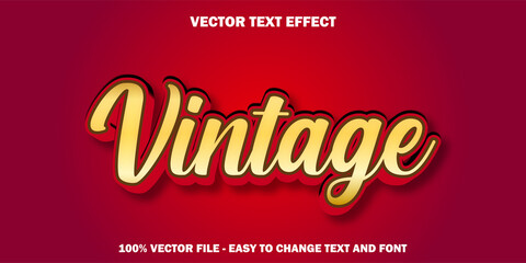Vintage Editable Text Effect - Realistic Gold Elegant Luxury Font Style