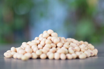 Bunch of fresh soybeans