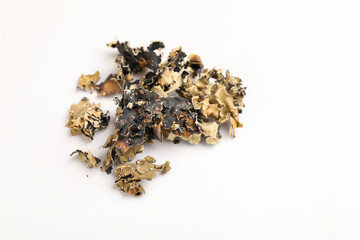 Dry Black pepper on white background.