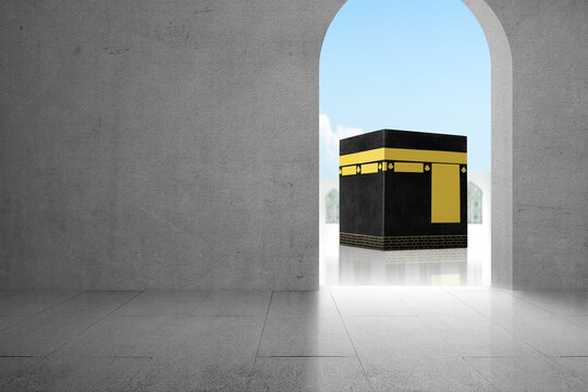 Door with holy Kaaba view