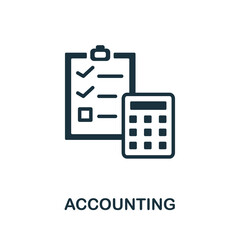 Accounting icon. Monochrome simple element from digital service collection. Creative Accounting icon for web design, templates, infographics and more