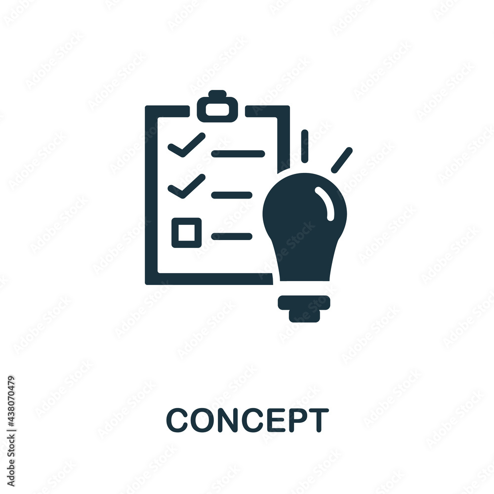 Poster concept icon. monochrome simple element from digital service collection. creative concept icon for w