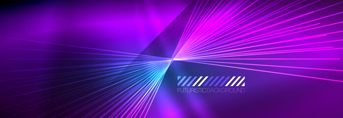 Neon dynamic beams vector abstract wallpaper background. Wallpaper background, design templates for business or technology presentations, internet posters or web brochure covers