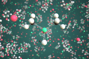 Cacodylic acid molecule. Conceptual molecular model. Chemical 3d rendering
