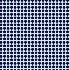 Vector illustration. Seamless pattern. Circles are dark blue on a blue background. For printing on fabric and paper.