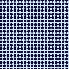 Vector illustration. Seamless pattern. Circles are dark blue on a blue background. For printing on fabric and paper.