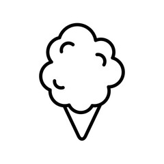 Anime style cartoon sweet food. Cotton candy emoji vector character.