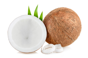 coconuts isolated on white background