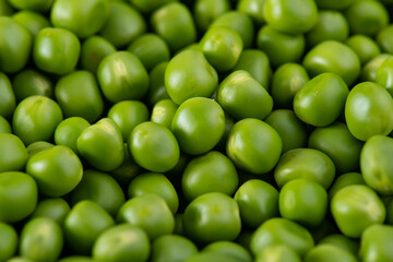 green peeled peas background