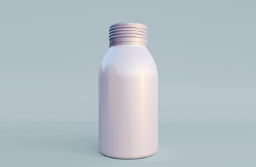 cosmetic plastic bottle mockup 3d render template illustration