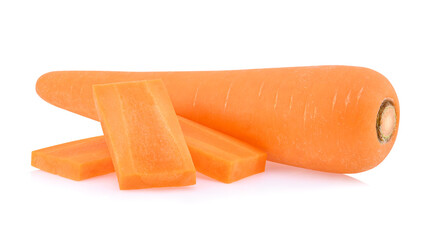 Carrot slices. Carrots. Carrot slices isolated on white. Full depth of field.