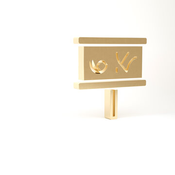 Gold Planning strategy concept icon isolated on white background. Baseball cup formation and tactic. 3d illustration 3D render