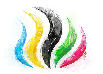  Olympic colors, frame image, background texture