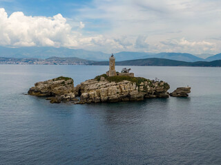 lighthouse on the corfu  island 