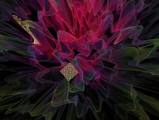 Imaginatory fractal background generated Image