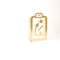 Gold Planning strategy concept icon isolated on white background. Baseball cup formation and tactic. 3d illustration 3D render