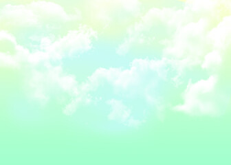 Fantasy cloudy sky with pastel gradient color