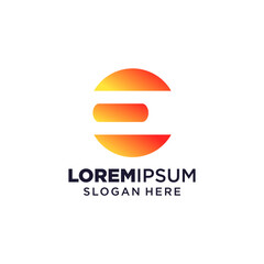 Letter E logo vector illustration, Design inspiration. Colorful icons.