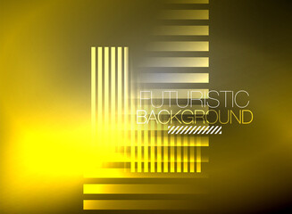 Bright neon color techno abstract background, shiny glowing neon lines in the dark background