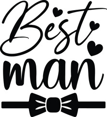 Best Man, Bridal Party Vector