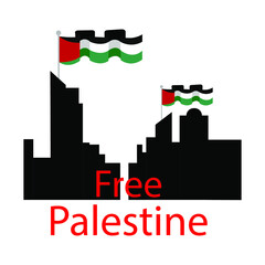 Save Palestine concept vector illustration. Stop war. Free Palestine vector illustration Background, wallpaper, flyer, banner vector illustration
