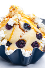 still life of black currant cake