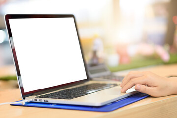 business man using smartphone and computer in office